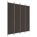 Miniatyrbillede 1 af 10: vidaXL 4-panels rumdeler 200x220 cm stof brun