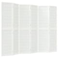 Miniatyrbillede 1 af 9: vidaXL 6-panels rumdeler 240x170 cm foldbar japansk stil hvid