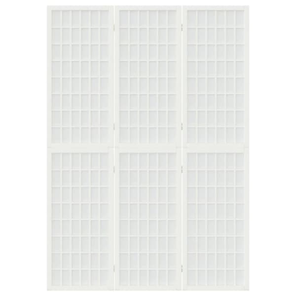 vidaXL Tilanjakaja 3 paneelia japanilaistyylinen 120x170cm valkoinen
