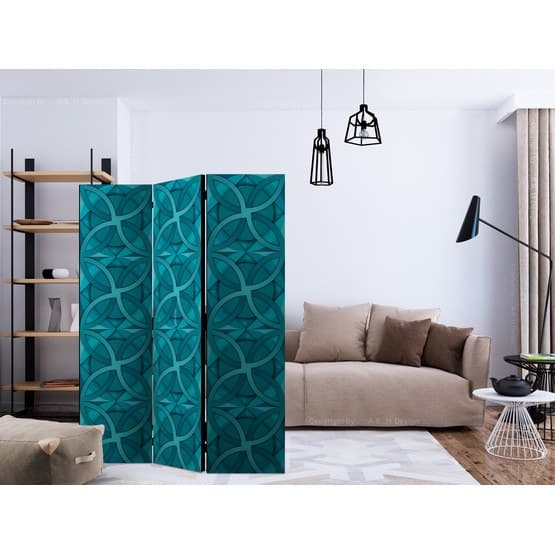 Rumsavdelare - Geometric Turquoise - 3 Delar