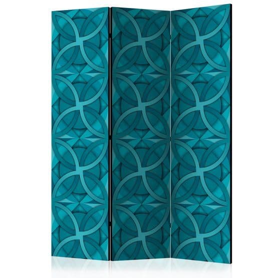 Rumsavdelare - Geometric Turquoise - 3 Delar
