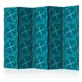 Miniatyrbild 1 av 2: Rumsavdelare - Geometric Turquoise II - 5 Delar
