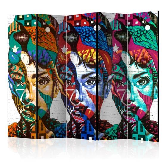 Rumsavdelare - Colorful Faces II - 5 Delar