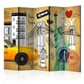 Miniatyrbild 1 av 4: Rumsavdelare - One Way - New York II - 5 Delar