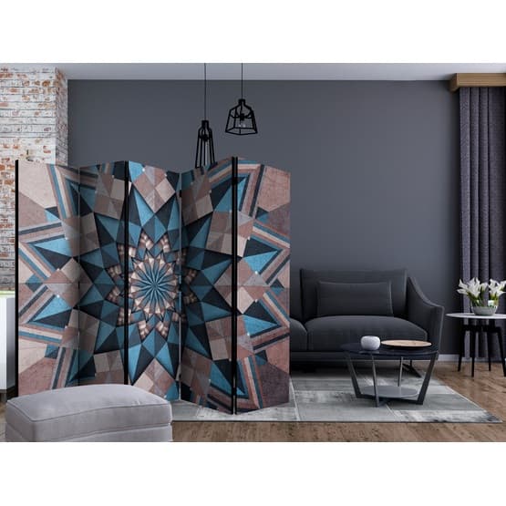 Rumsavdelare - Star Mandala (Brown And Blue) II - 5 Delar