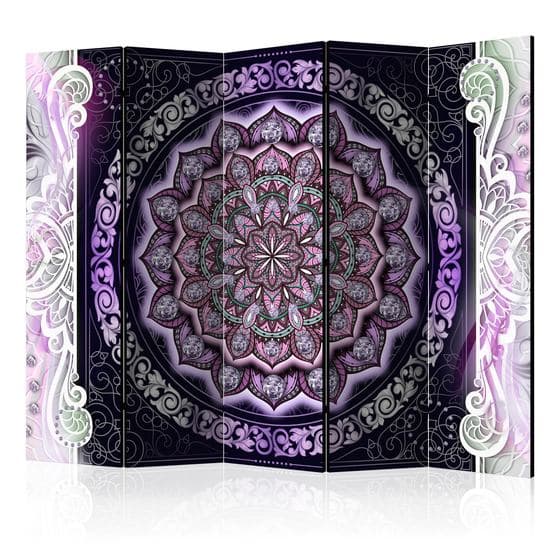 Rumsavdelare - Round Stained Glass (Violet) II - 5 Delar