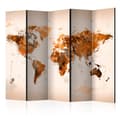 Miniatyrbild 1 av 4: Rumsavdelare - World In Brown Shades II - 5 Delar