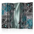 Miniatyrbild 1 av 4: Rumsavdelare - Floral Curtain (Turquoise) II - 5 Delar