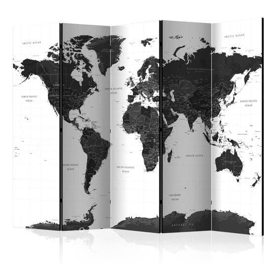 Rumsavdelare - Black And White Map II - 5 Delar