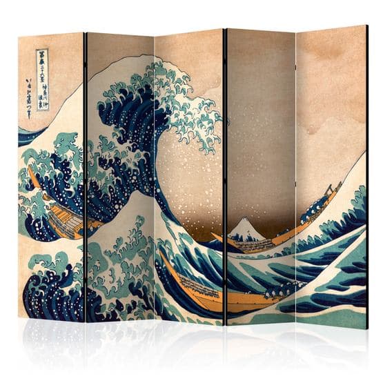 Rumsavdelare - Hokusai: The Great Wave Off Kanagawa (Reproduction) II - 5 Delar