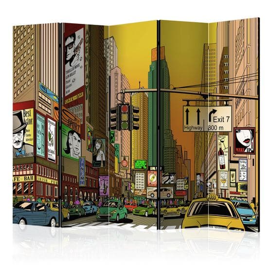 Rumsavdelare - Vibrant City - Ny II - 5 Delar