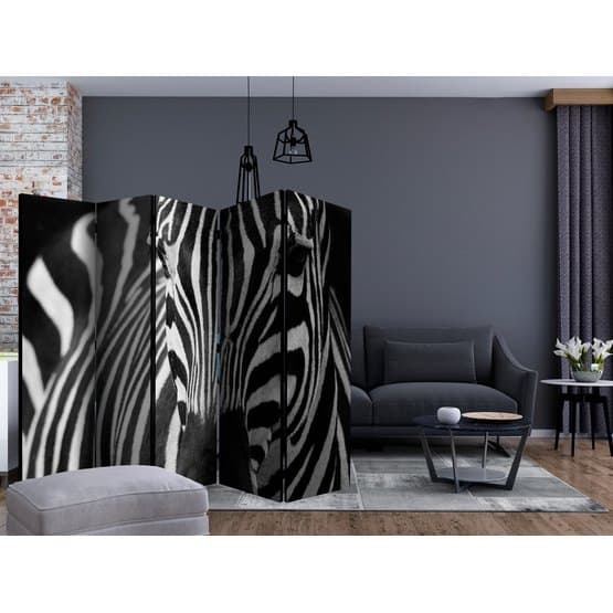 Rumsavdelare - White With Black Stripes II - 5 Delar