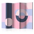 Miniatyrbild 1 av 4: Rumsavdelare - Geometric Wreath (Violet) II - 5 Delar