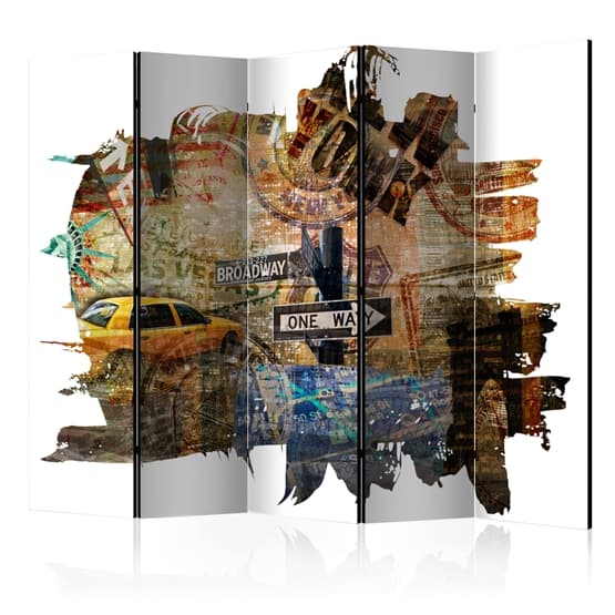Rumsavdelare - New York Collage II - 5 Delar