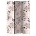 Miniatyrbild 1 av 4: Rumsavdelare - Pink Palm Leaves - 3 Delar