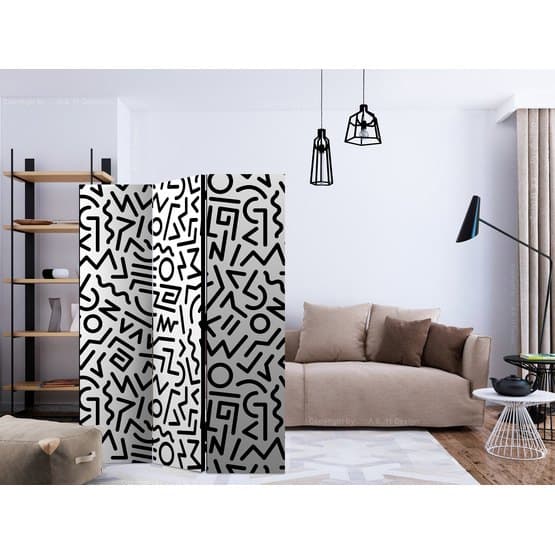 Rumsavdelare - Black And White Maze - 3 Delar