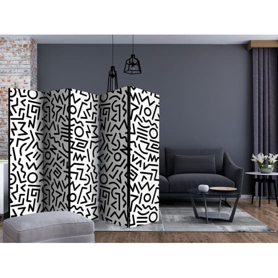Rumsavdelare - Black And White Maze II - 5 Delar