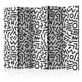 Miniatyrbild 1 av 2: Rumsavdelare - Black And White Maze II - 5 Delar