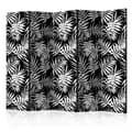 Miniatyrbild 1 av 2: Rumsavdelare - Black And White Jungle II - 5 Delar