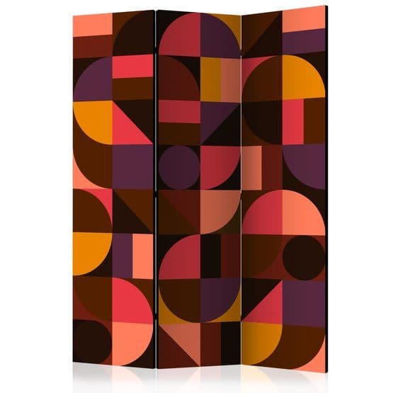 Rumsavdelare - Geometric Mosaic (Red) - 3 Delar