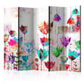 Miniatyrbild 1 av 2: Rumsavdelare - Colorful Tulips II - 5 Delar