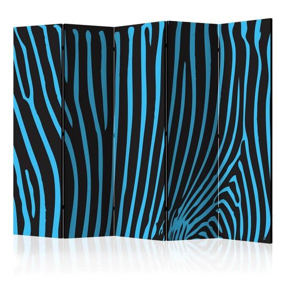 Rumsavdelare - Zebra Pattern (Turquoise) II - 5 Delar