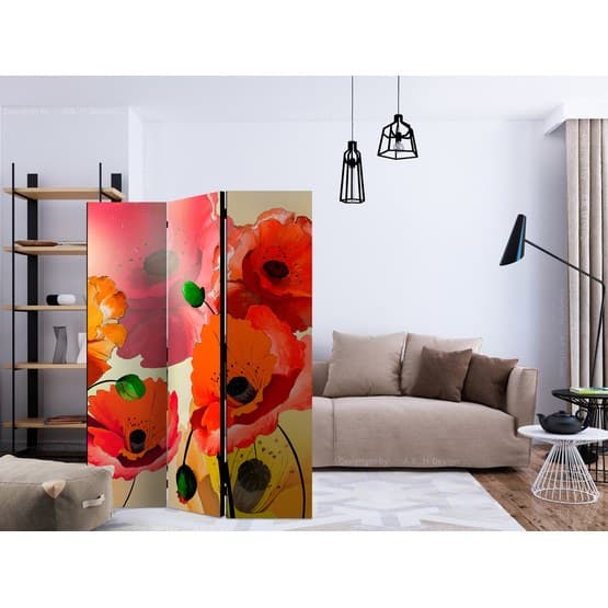 Rumsavdelare - Velvet Poppies Close - 3 Delar