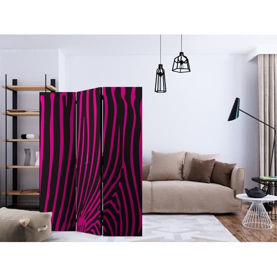 Rumsavdelare - Zebra Pattern (Violet) - 3 Delar