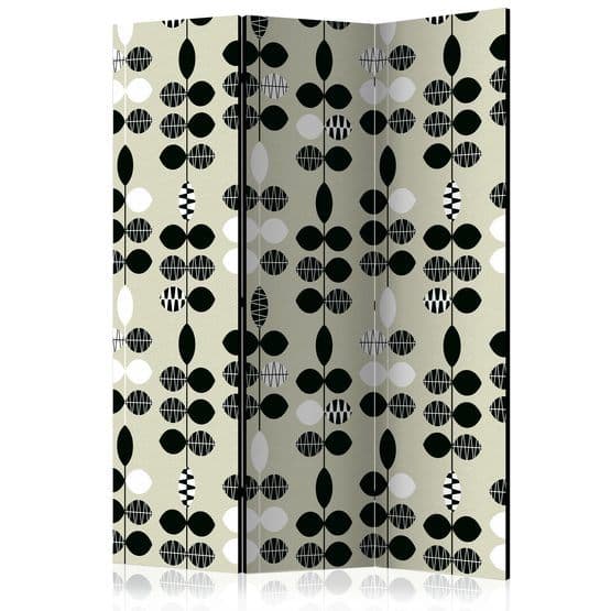 Rumsavdelare - Black And White Dots - 3 Delar