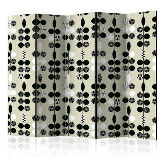 Rumsavdelare - Black And White Dots II - 5 Delar