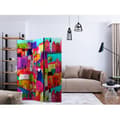 Miniatyrbild 2 av 4: Rumsavdelare - Rainbow-Hued Town - 3 Delar