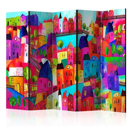 Rumsavdelare - Rainbow-Hued Town II - 5 Delar