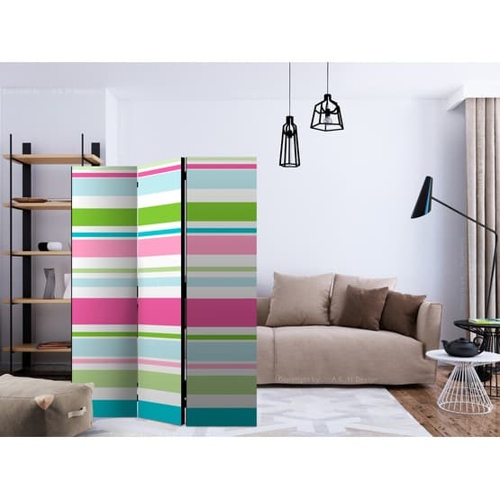 Rumsavdelare - Bright Stripes - 3 Delar