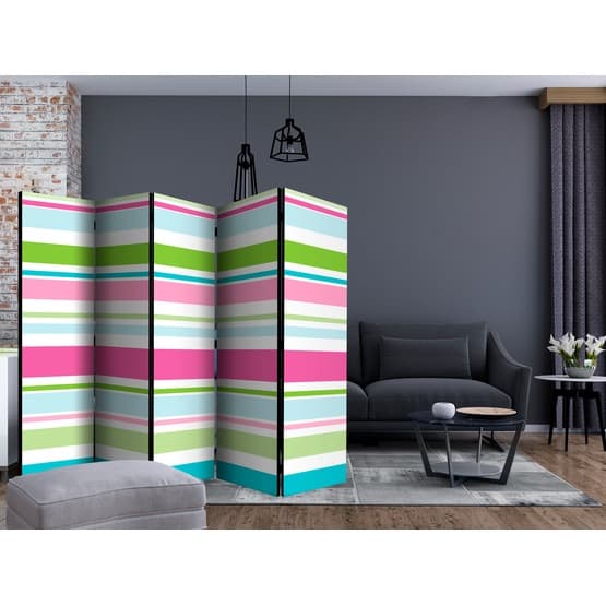 Rumsavdelare - Bright Stripes II - 5 Delar