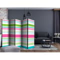 Miniatyrbild 2 av 2: Rumsavdelare - Bright Stripes II - 5 Delar