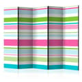Miniatyrbild 1 av 2: Rumsavdelare - Bright Stripes II - 5 Delar