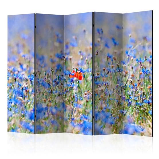 Rumsavdelare - A Sky-Colored Meadow - Cornflowers II - 5 Delar