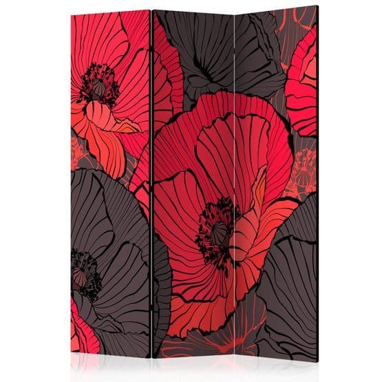 Rumsavdelare - Pleated Poppies - 3 Delar