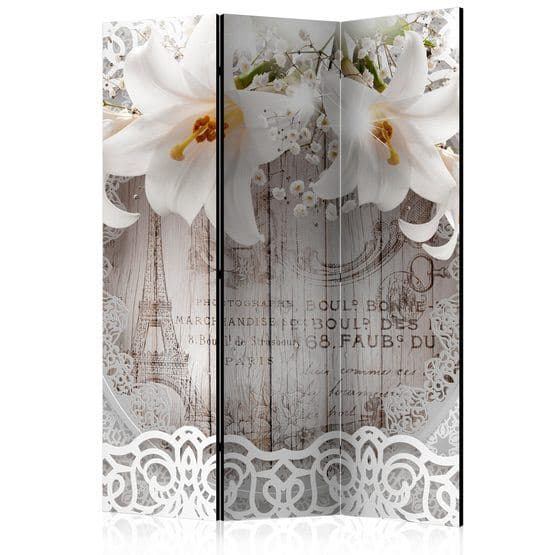 Rumsavdelare - Lilies And Quilted Background - 3 Delar