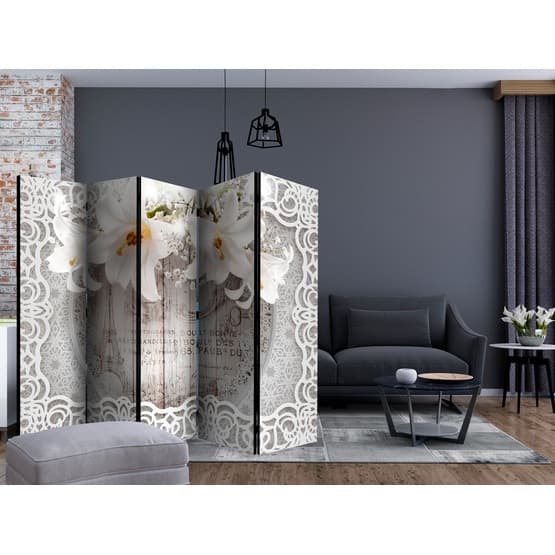 Rumsavdelare - Lilies And Quilted Background II - 5 Delar