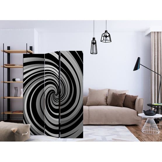 Rumsavdelare - Black And White Swirl - 3 Delar