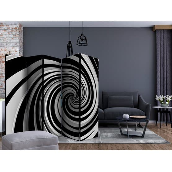 Rumsavdelare - Black And White Swirl II - 5 Delar