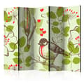 Miniatyrbild 1 av 2: Rumsavdelare - Bird And Lilies Vintage Pattern II - 5 Delar