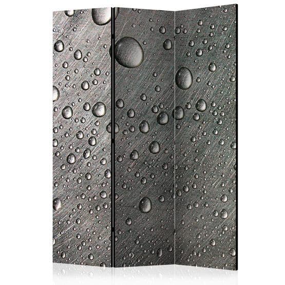 Rumsavdelare - Steel Surface With Water Drops - 3 Delar
