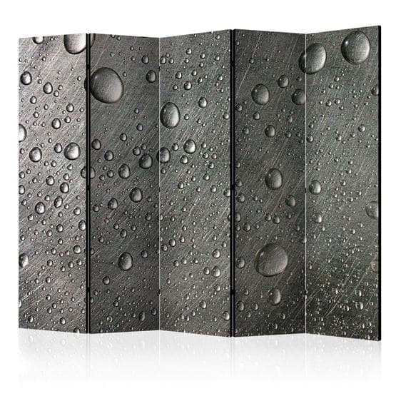 Rumsavdelare - Steel Surface With Water Drops II - 5 Delar