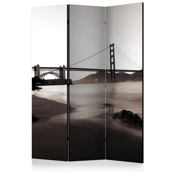 Rumsavdelare - San Francisco: Golden Gate Bridge In Black And White - 3 Delar