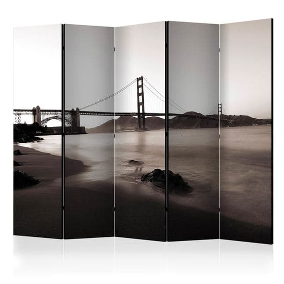 Rumsavdelare - San Francisco: Golden Gate Bridge In Black And White II - 5 Delar
