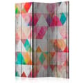 Miniatyrbild 1 av 4: Rumsavdelare - Rainbow Triangles - 3 Delar