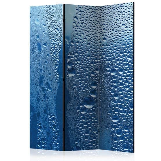 Rumsavdelare - Water Drops On Blue Glass - 3 Delar