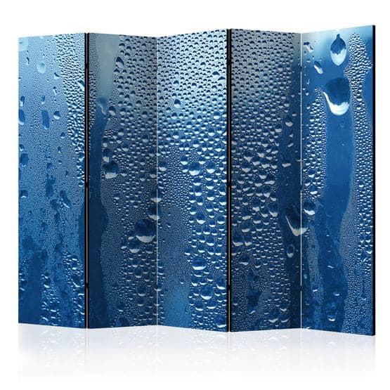 Rumsavdelare - Water Drops On Blue Glass II - 5 Delar